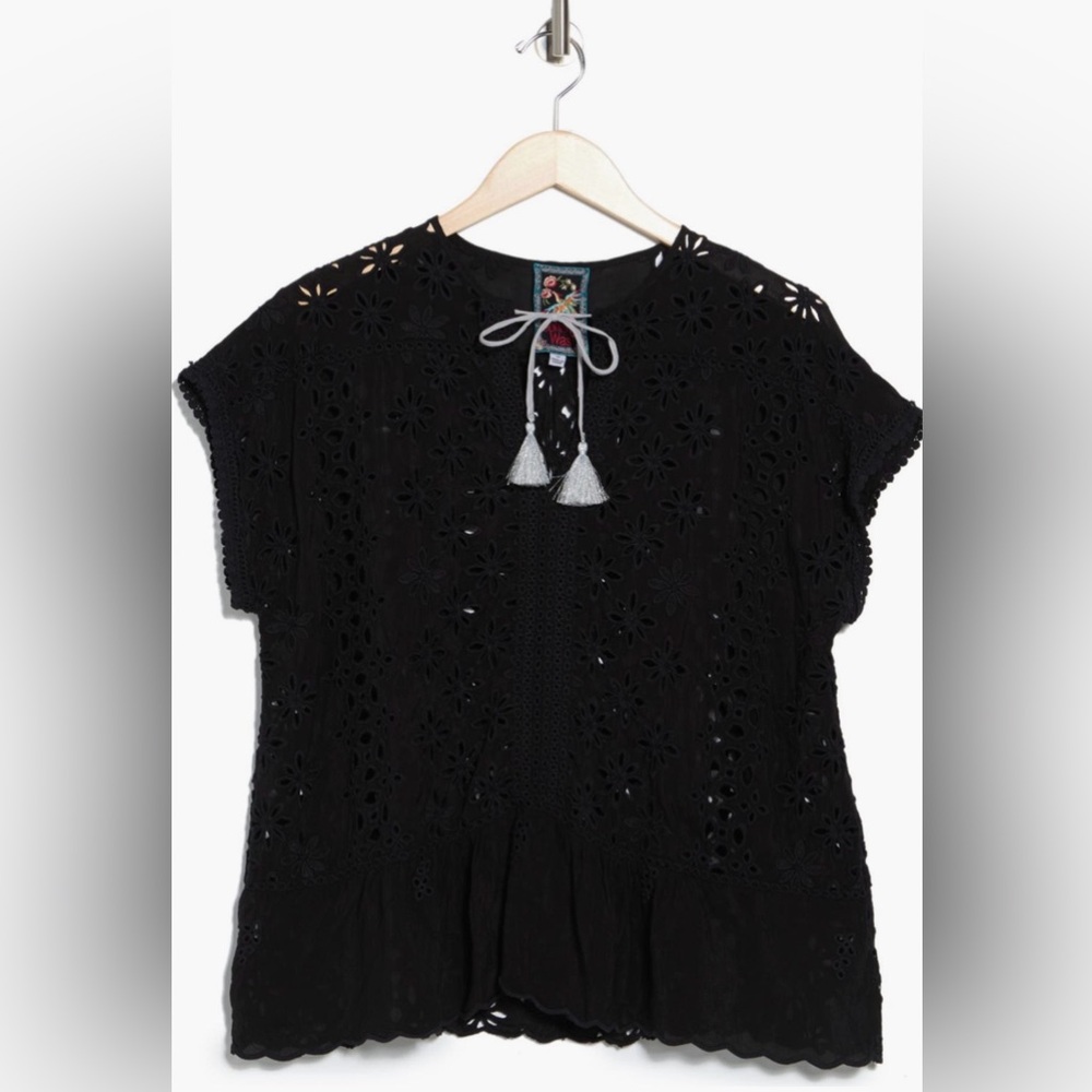 Johnny Was Leith Eyelet Top